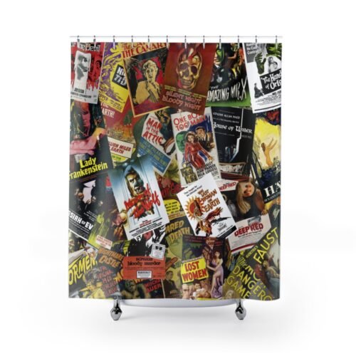 Vintage Horror Movie Shower Curtain